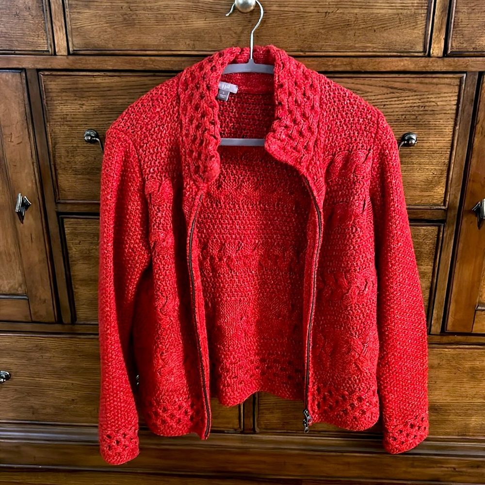 Zippered sweater ( double zipper) cable knit sweater